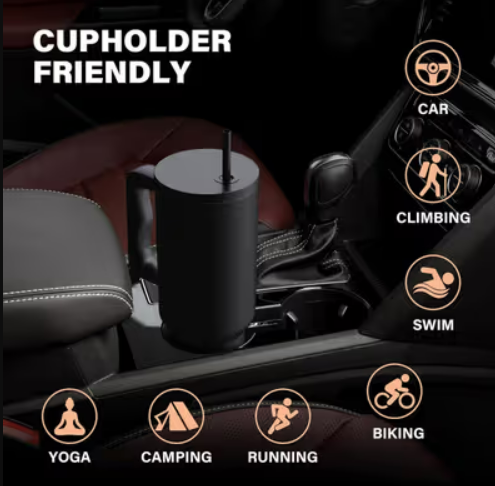 Black Stainless Steel Tumbler
