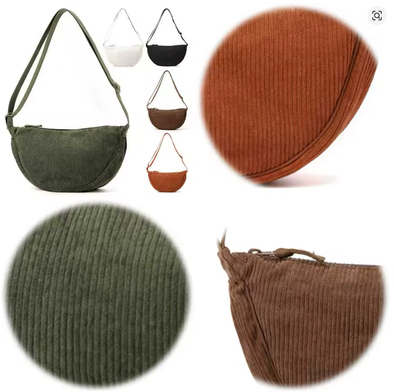 Olive Green Lamalama Cordory Cross Bag