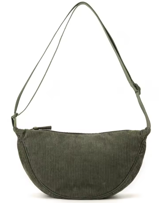 Olive Green Lamalama Cordory Cross Bag