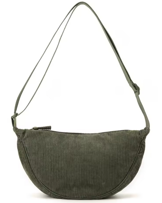 Olive Green Lamalama Cordory Cross Bag